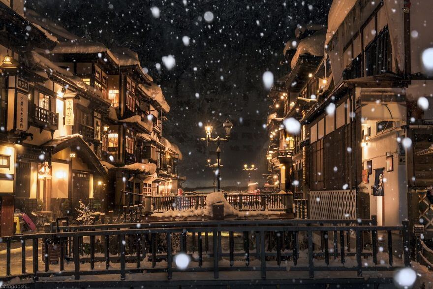 зима в японии